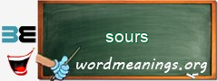 WordMeaning blackboard for sours
